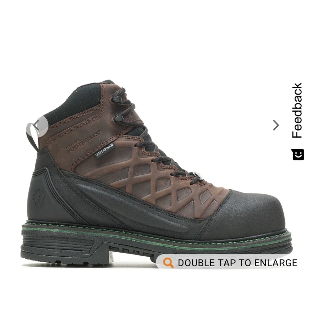 NWOT Hytest FootRests Rival Waterproof Nano Toe 6” Steel Toe Work Boot